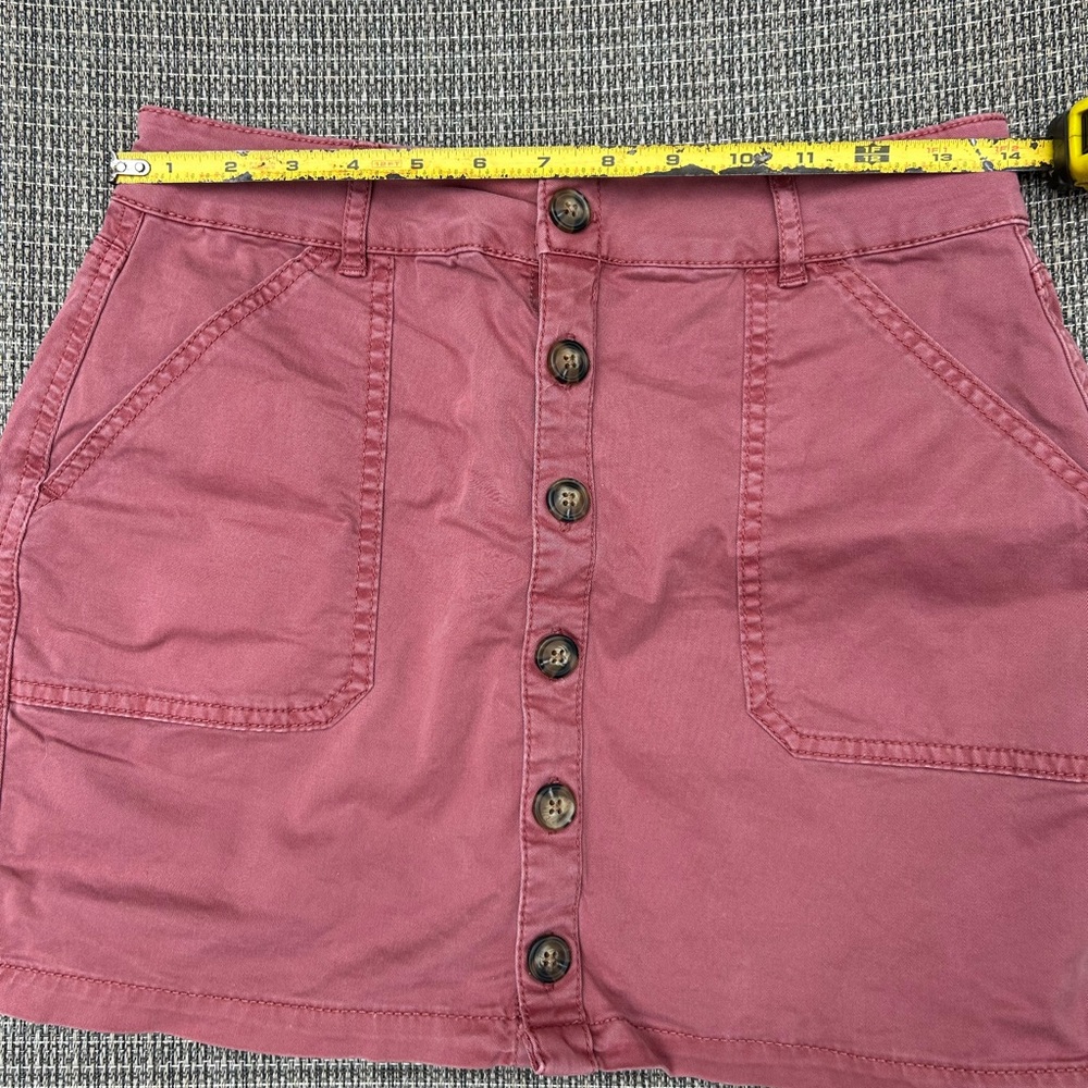 Garage Mauve Button-Down Mini Skirt - Picture 4 of 6